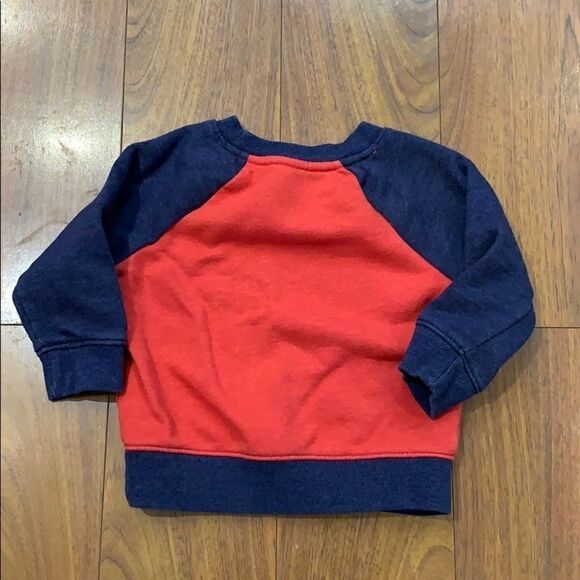 Cat & Jack Navy & Red Sweatshirt 12 Months - Picture 2 of 3